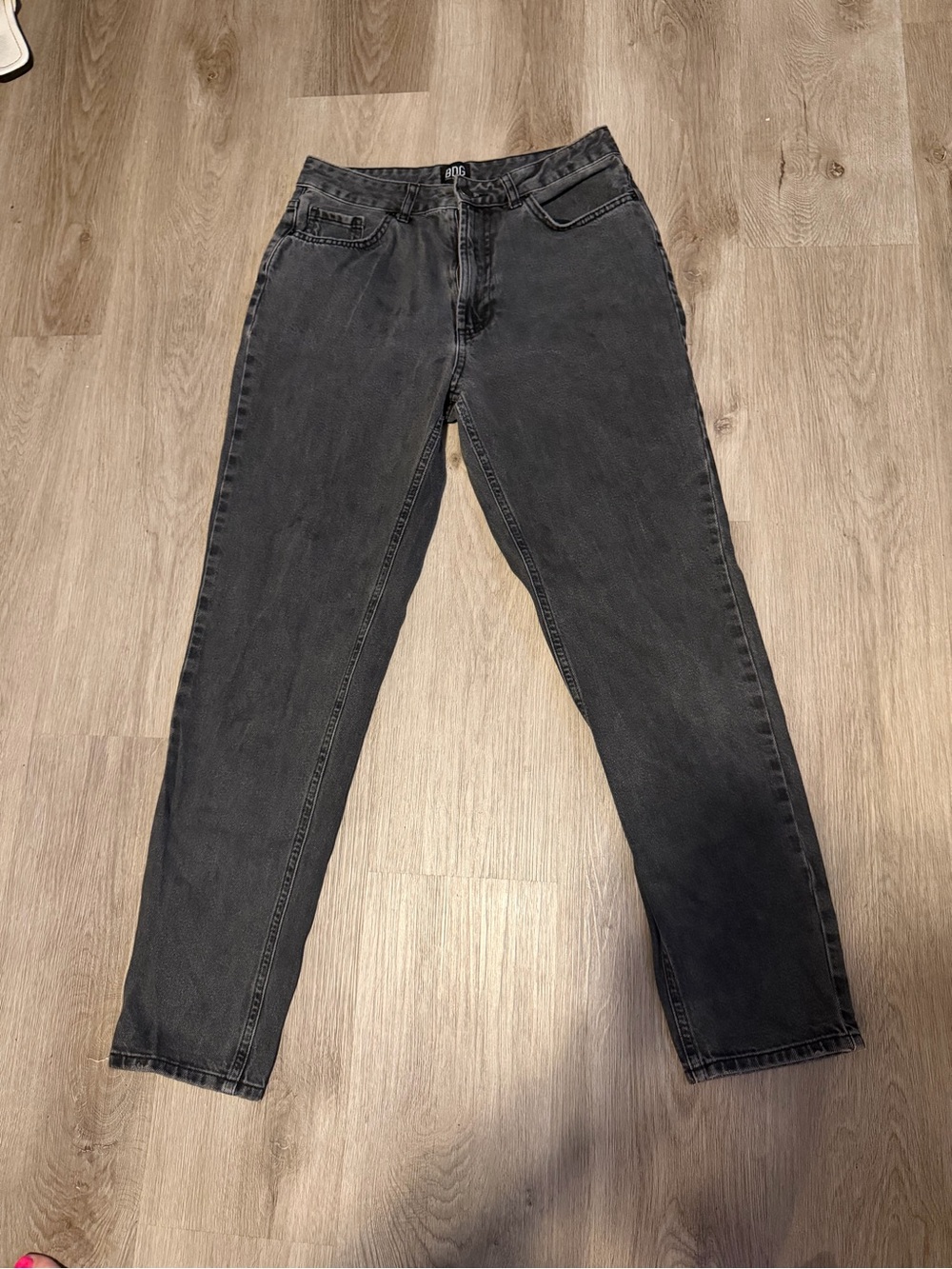BDG Men's Washed Black Straight Jeans